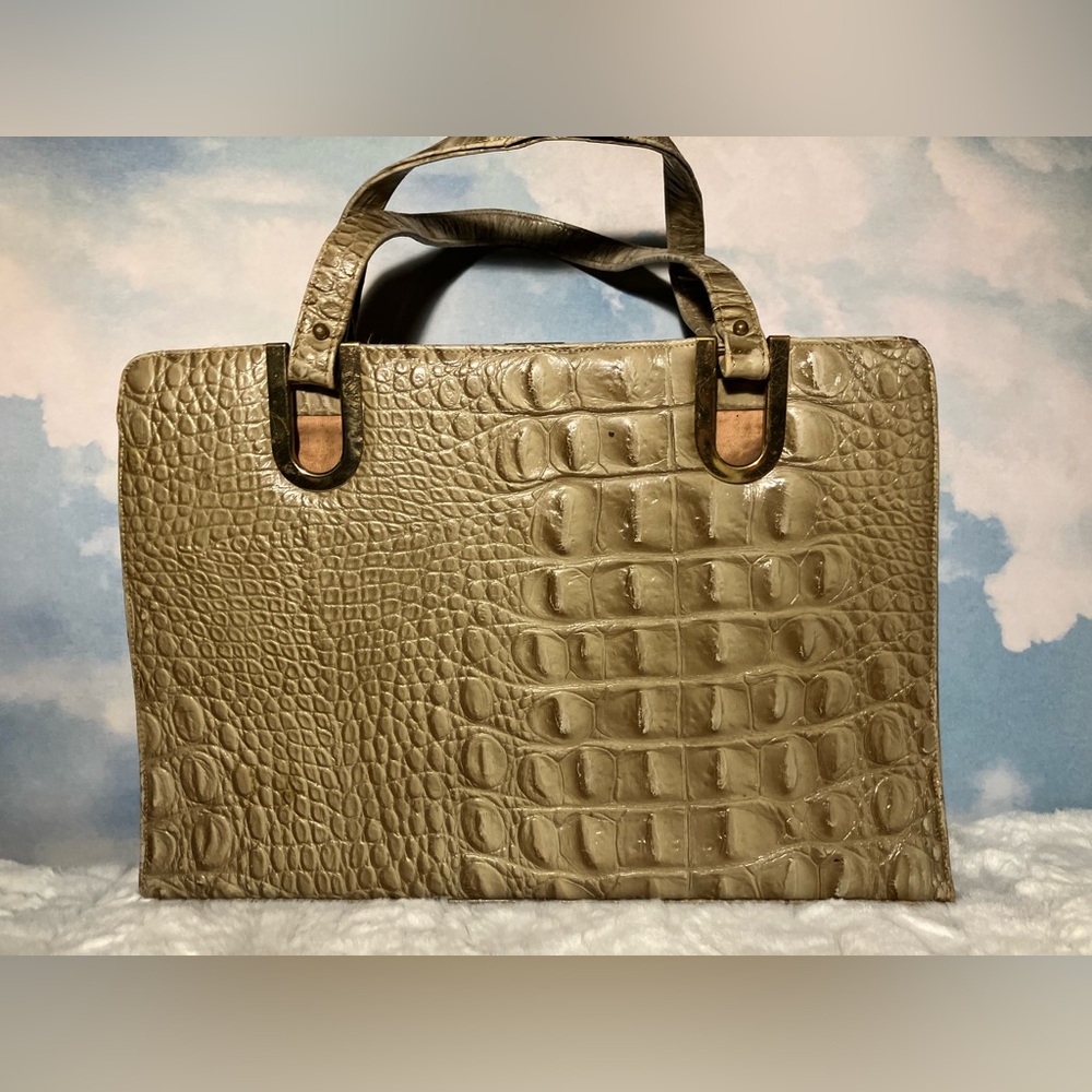 RARE 1950’s Vintage Dobbie Crocodile Bag Brahmin (Brown)